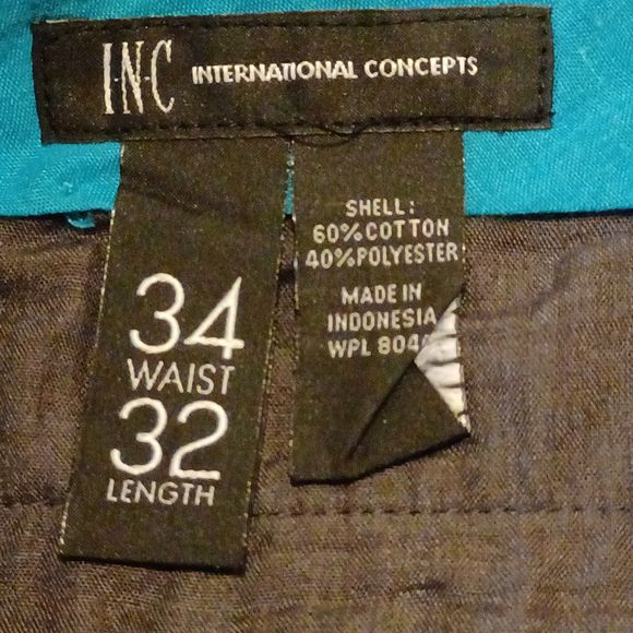 I.N.C. Gray Trouser Pants Men's Size 34 Waist - Picture 9 of 11